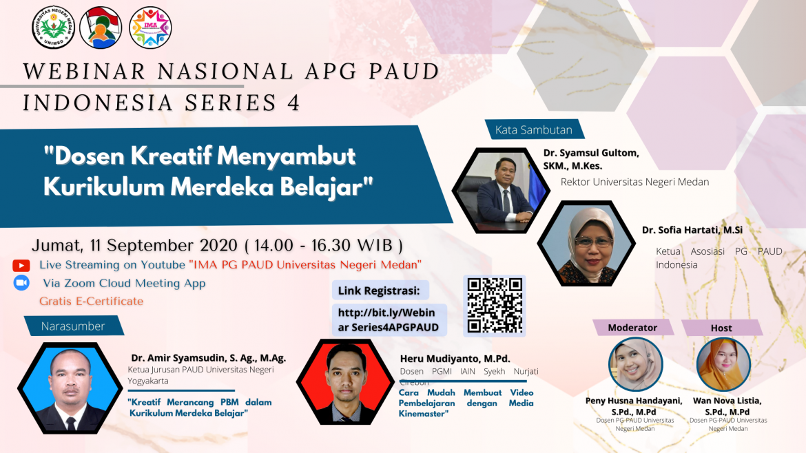 Webinar Nasional APG PAUD Indonesia Series 4 “Dosen Kreatif Menyambut Kurikulum Merdeka Belajar”